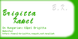 brigitta kapel business card