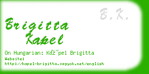 brigitta kapel business card